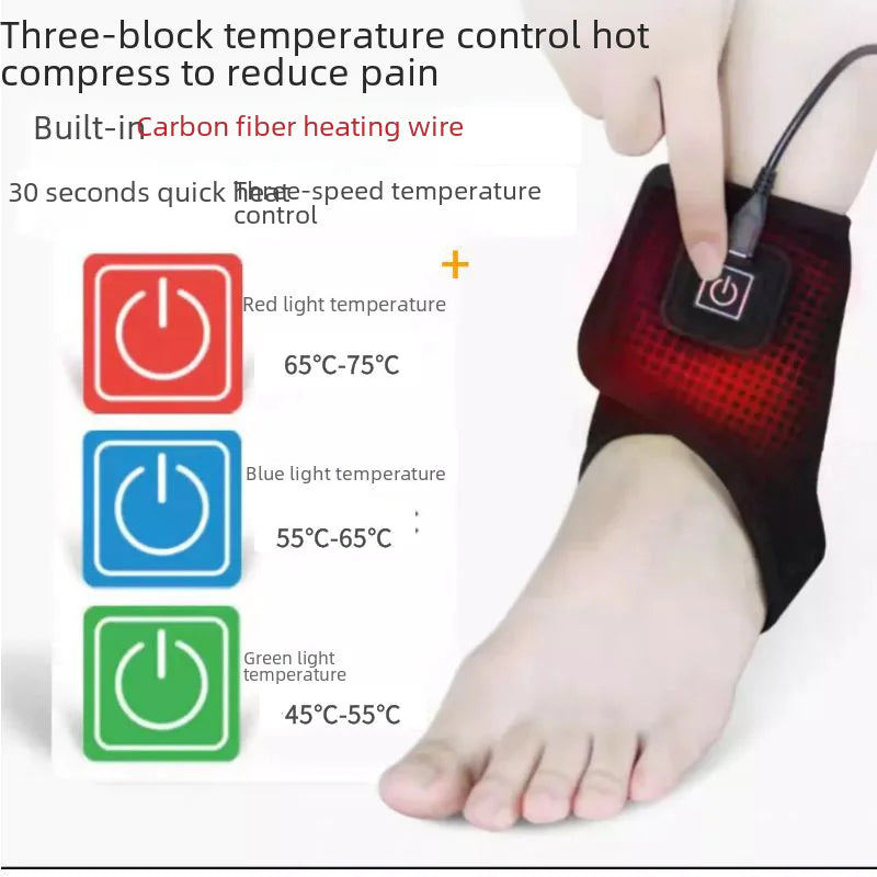 Electric Heating Ankle Support for Pain Relief and Warmth