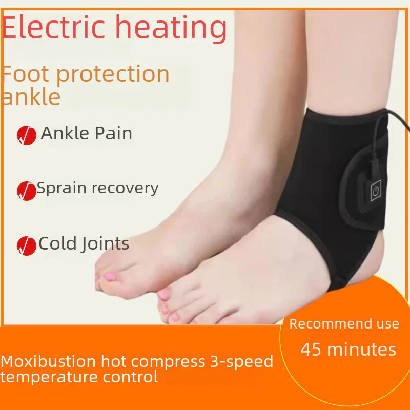 Electric Heating Ankle Support for Pain Relief and Warmth